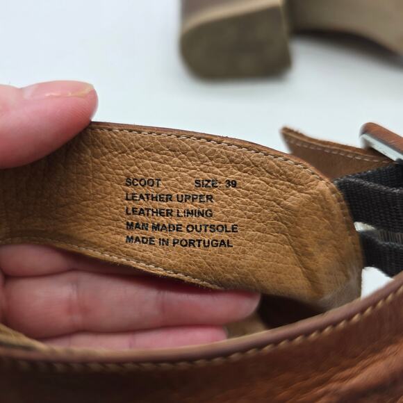 Miz Mooz Scoot Brandy Leather Heeled Sandals Brown Size 39 US 8.5-9 Excellent - Picture 11 of 11